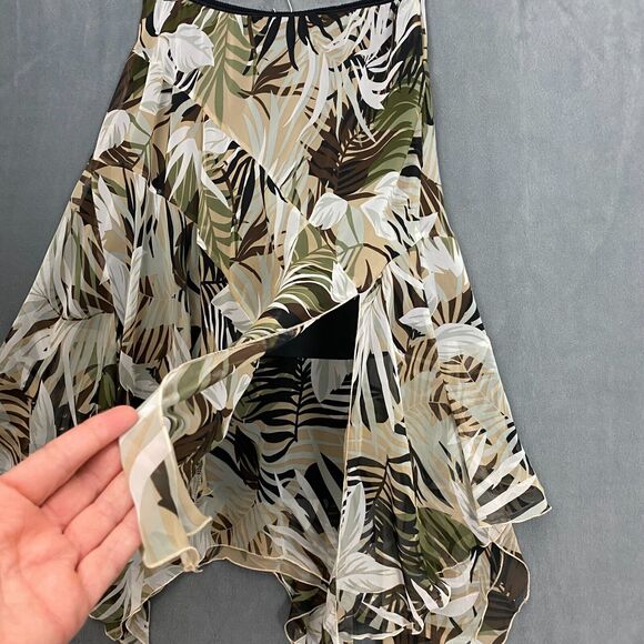 Jonathan Martin Skirt 18W Brown Flowy Fairy Boho Gypsy Folk Handkerchief Flaw - Picture 4 of 14